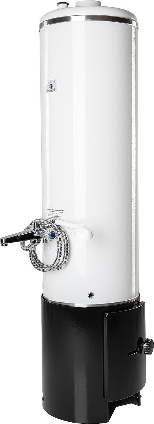Nostalgie-Warmwasserboiler mit Unterofen, drucklos, für eine Entnahmestelle