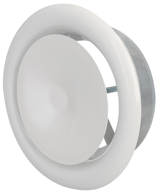 Zuluft-Tellerventil DN125, weiss Typ: TV-Z-125-W