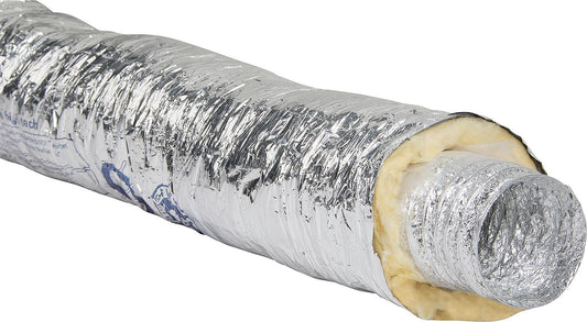 Insulated aluminum flexible pipe NW200, length 6m, 25mm insulation thickness