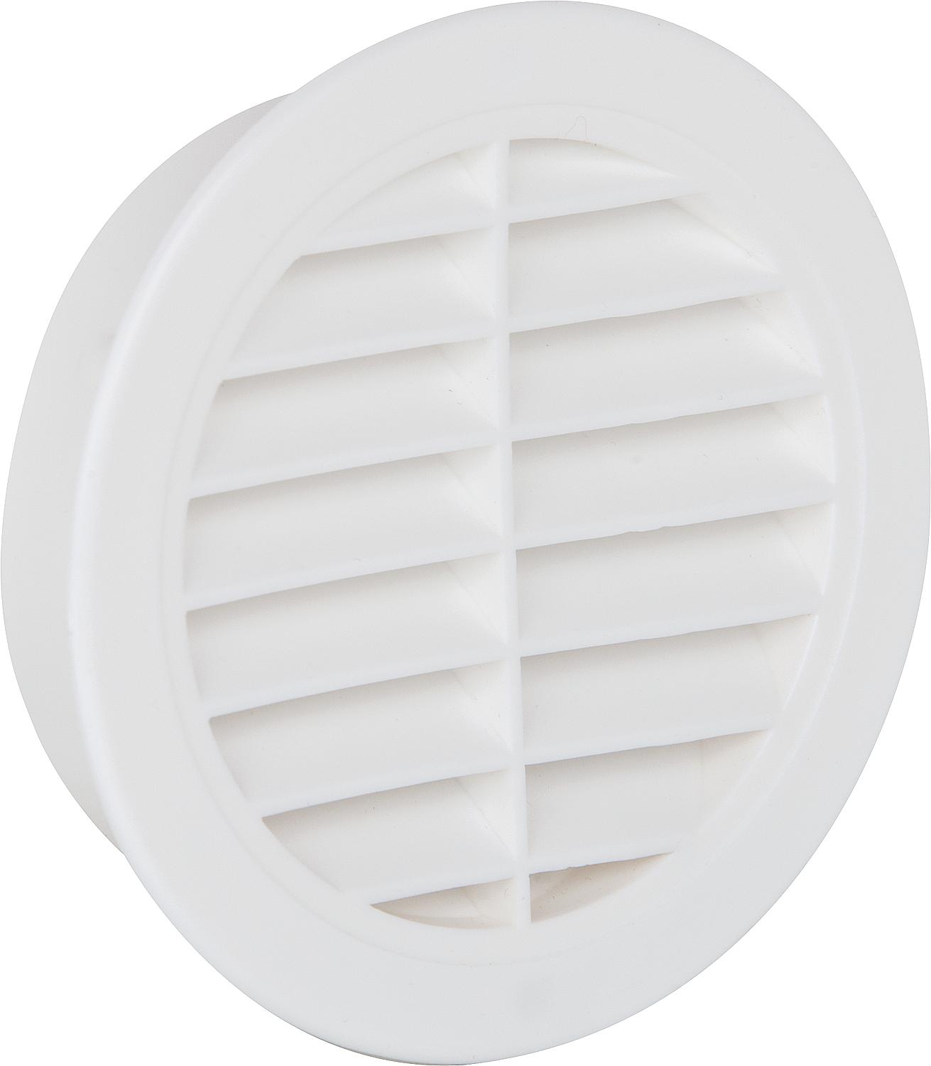Round ventilation grille with fly screen, plastic, 200 mm, white