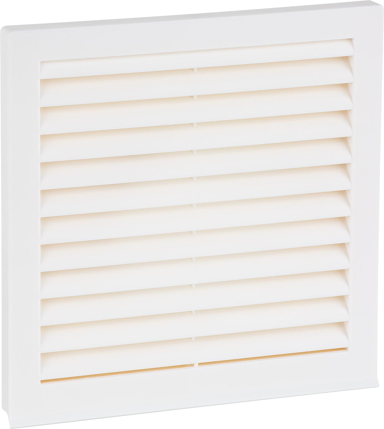 Ventilation grille NW150, white plastic, with fly screen