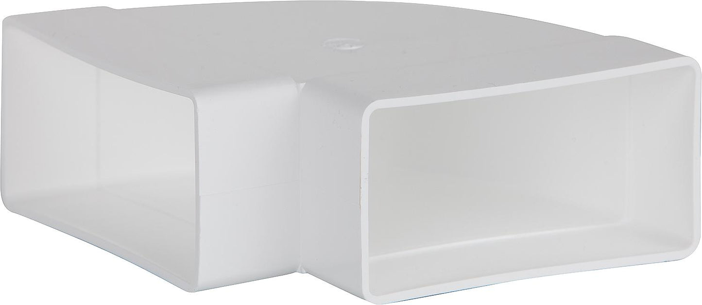 Flat duct bend FLB 100 H 110 x 55 mm horizontal plastic white