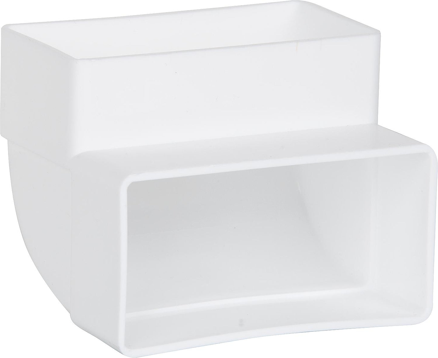 Flat duct bend FLB 100 V 110 x 55 mm vertical plastic white