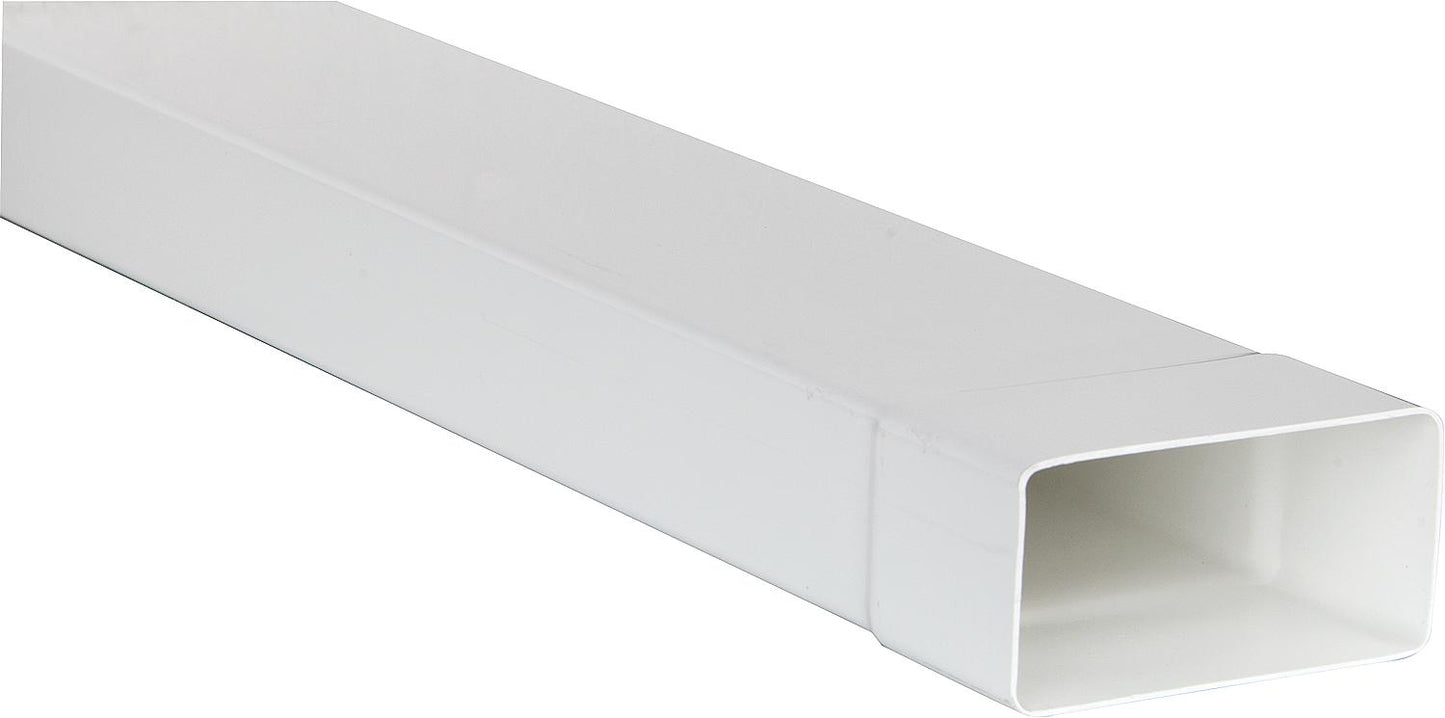 Flat duct FL 100/500 110 x 55 mm / Length: 500 mm, white plastic