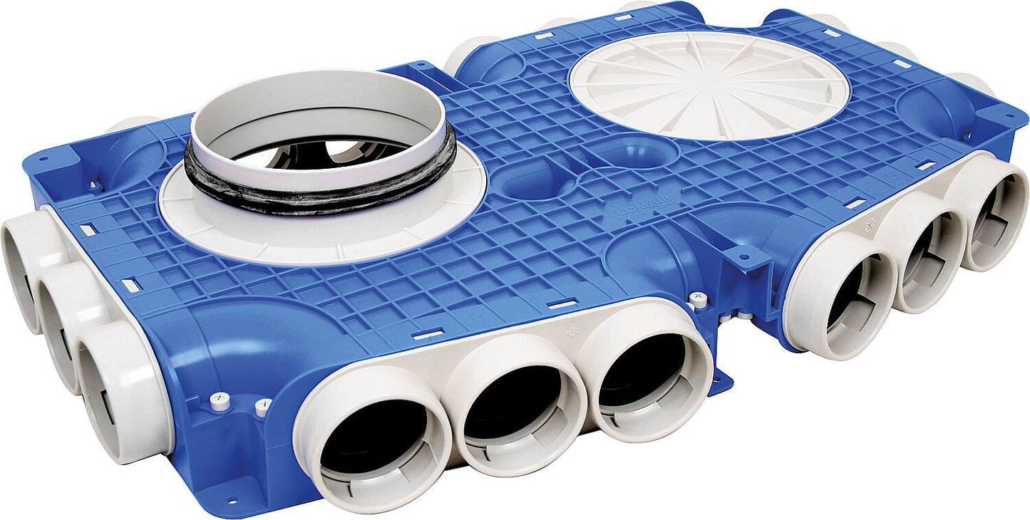 Air distributor round tube 18xØ63 x Ø160 mm