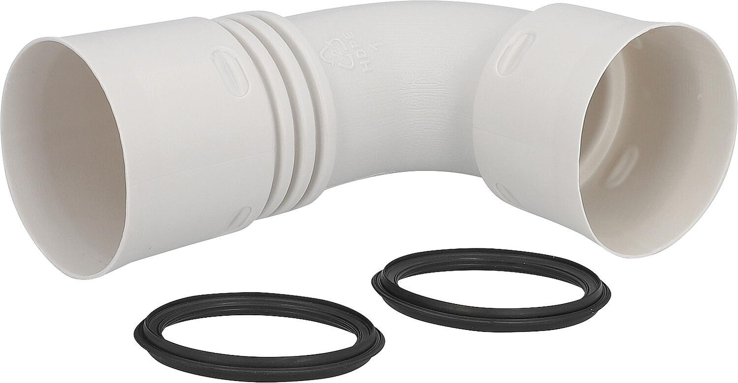 Round pipe bend Ø75 mm including sealing rings