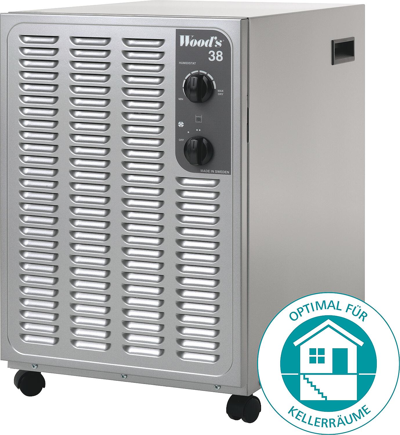 Wood's SW38-FM dehumidifier (R 290) for basements