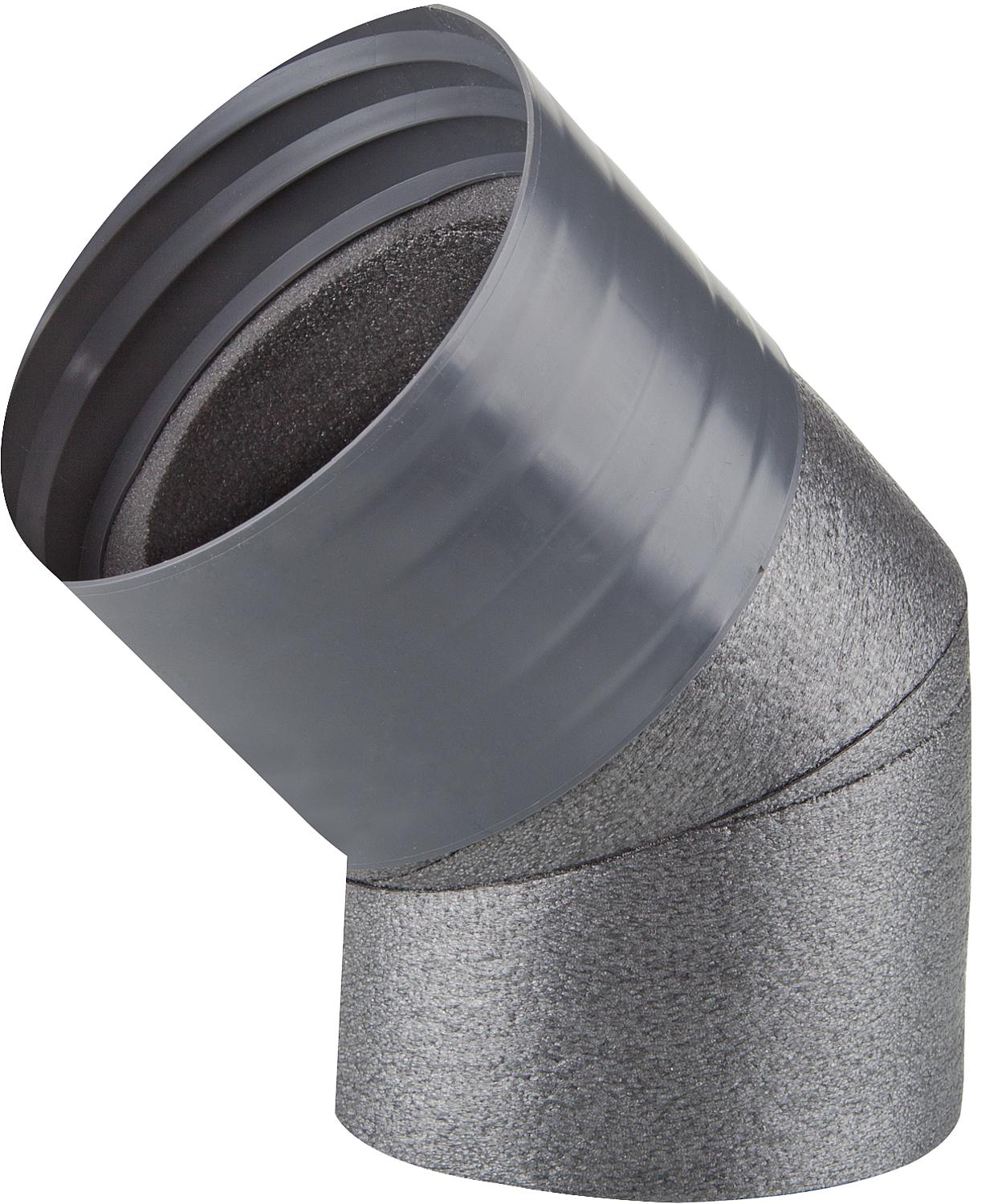 Elbow 45° IP-B 125/45° with socket DN 125