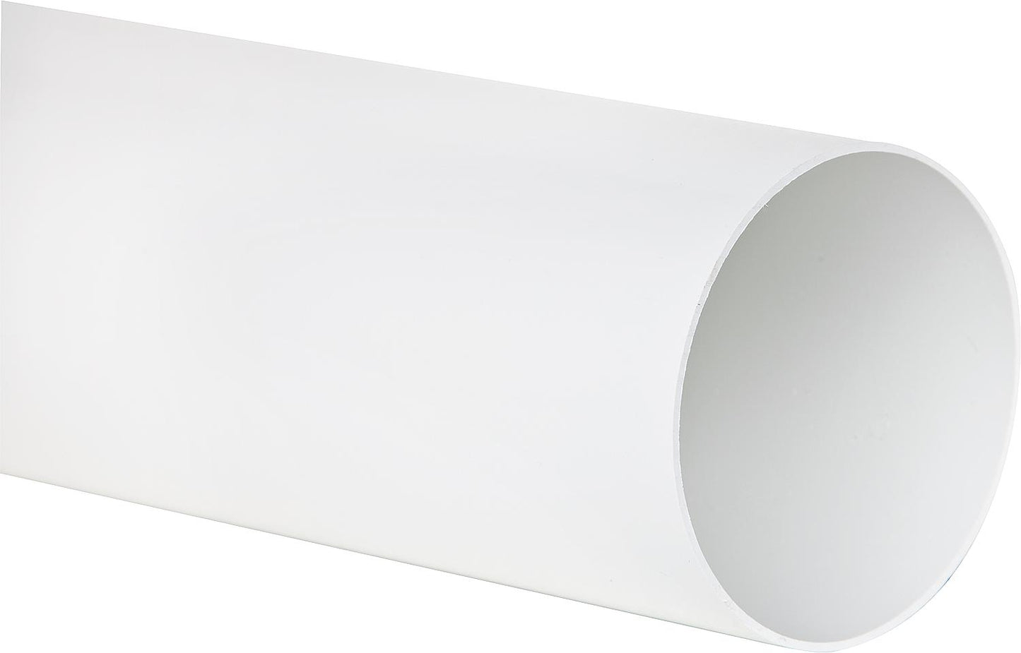 Round pipe DN 150, 1m white with socket