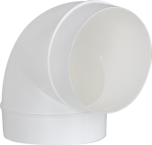 Round pipe bend DN 150, 90° white