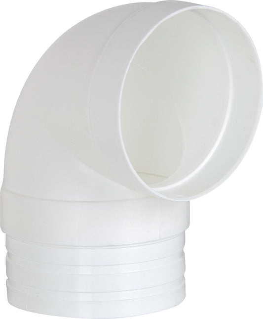 Deflection piece with DN 150 round nozzle, white