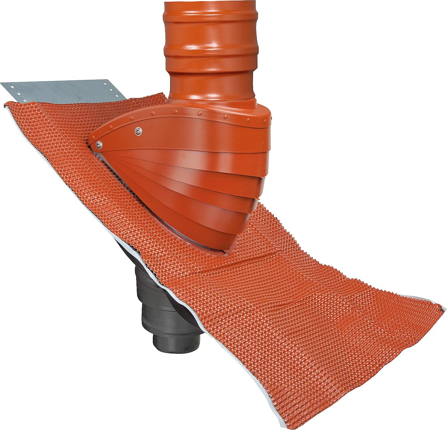 Roof vent for pitched roofs, dirt trap type SDS 100, natural red color