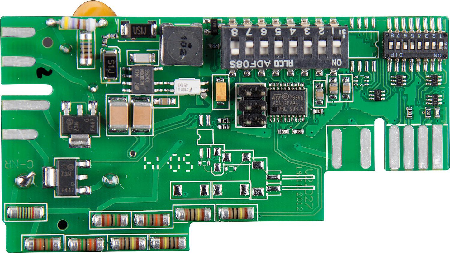 Limodor C-NR/IV overrun module with adjustable overrun time, switch-on delay, and interval time.