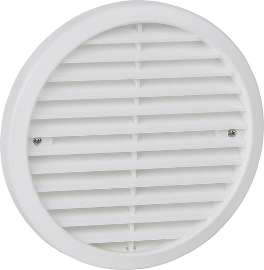 Lunos external grille, color: white, Ø 180 mm, made of plastic, for e²