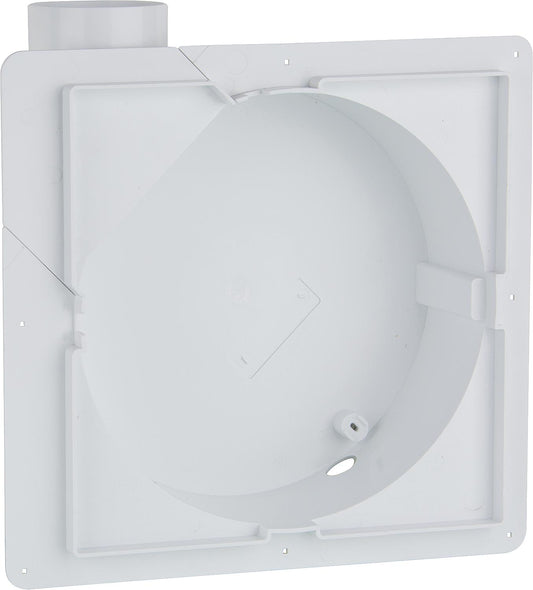 Boîtier encastré EVENES type UK, orifice d'échappement latéral NW75, profondeur d'installation 83 mm