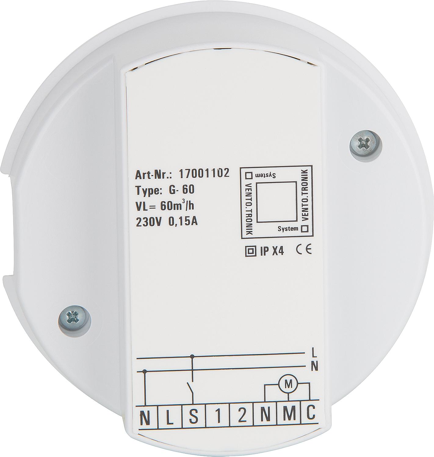 EVENES V-NF30/60 2-stage control module, overrun + switch-on delay, humidity control