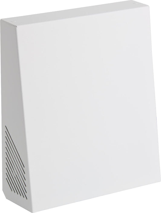 External hood, dual duct with sound insulation, white aluminum, compatible with e-go