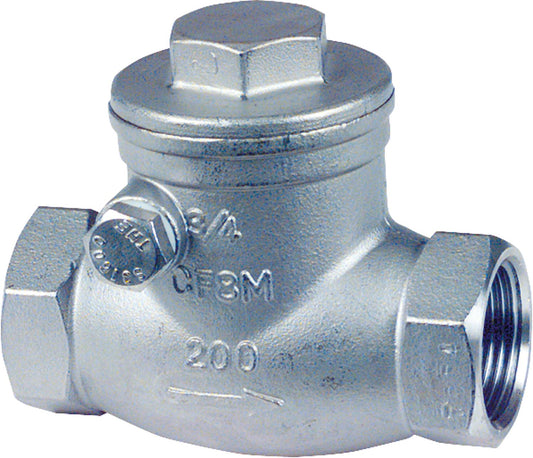 Stainless steel socket check valve, material 1.4408, PN 14, 2" A-690 T