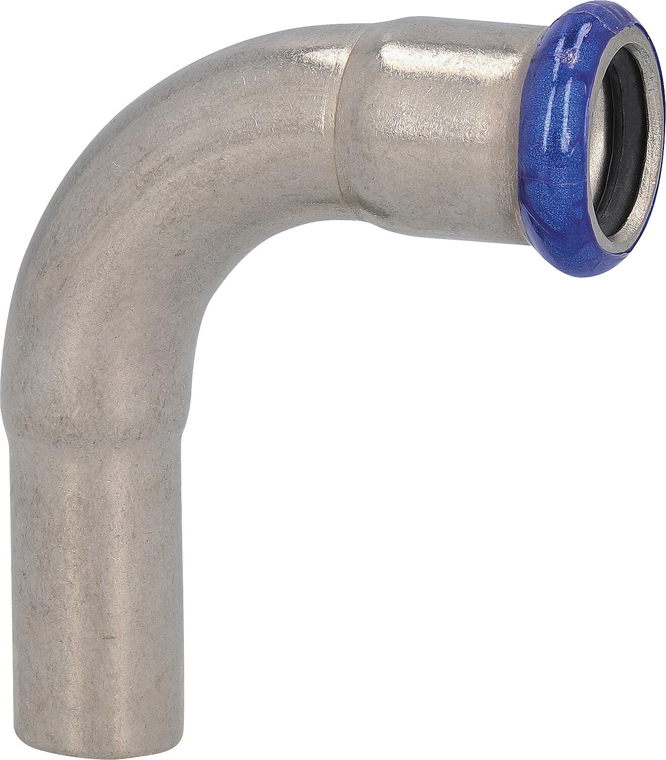 Stainless steel press fitting M-contour insertion elbow 90°, i/a, DN 108