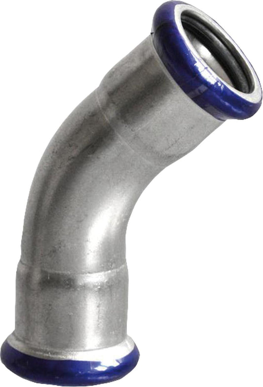 Stainless steel press fitting M-contour bend 45°, i/i, DN 108