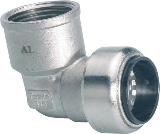 Stainless steel push-fit fitting, transition angle 90° (internal/female thread) 28 x 1"