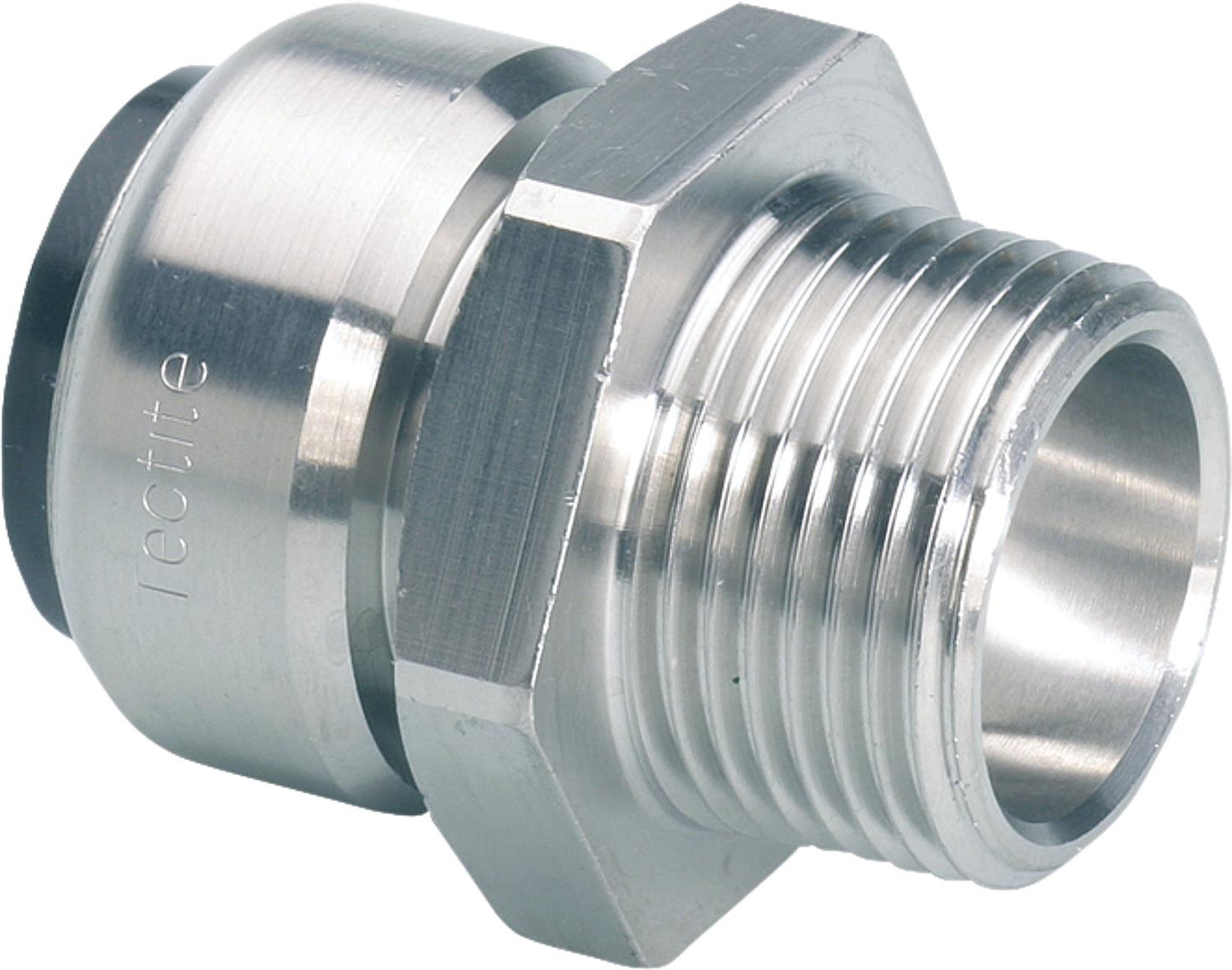 Stainless steel push-fit transition nipple (female/male) 28x3/4``