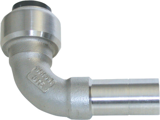 Stainless steel push-fit fitting, 90° elbow (in/a) 28 mm