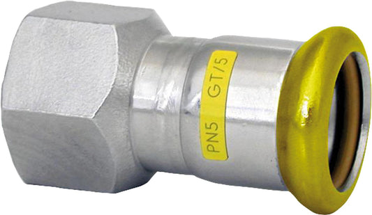 Stainless steel press fitting gas transition piece, 54 x 2" (internal/female thread) M-profile