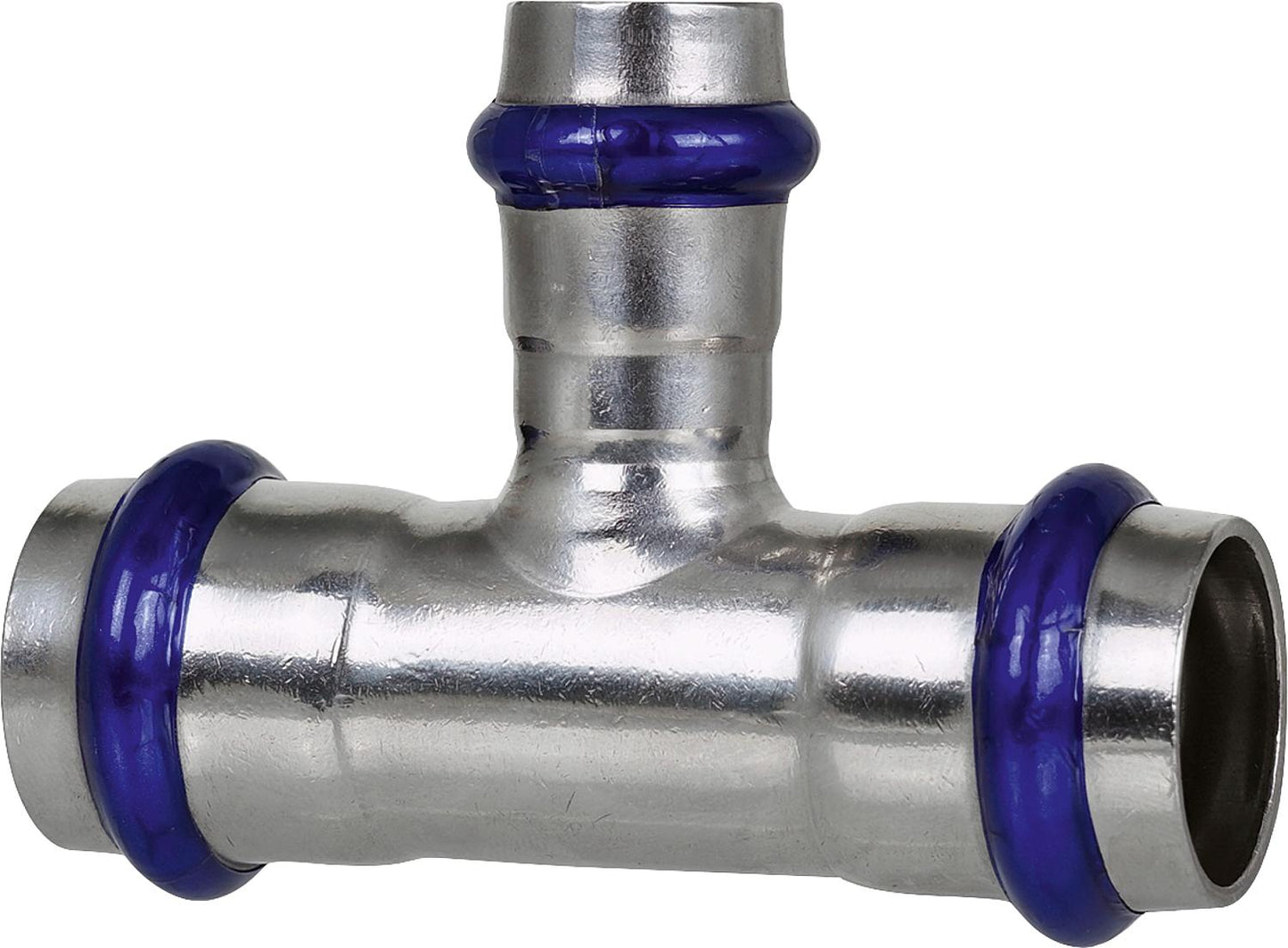 Stainless steel press fitting V-profile tee reduced 54x42x54mm